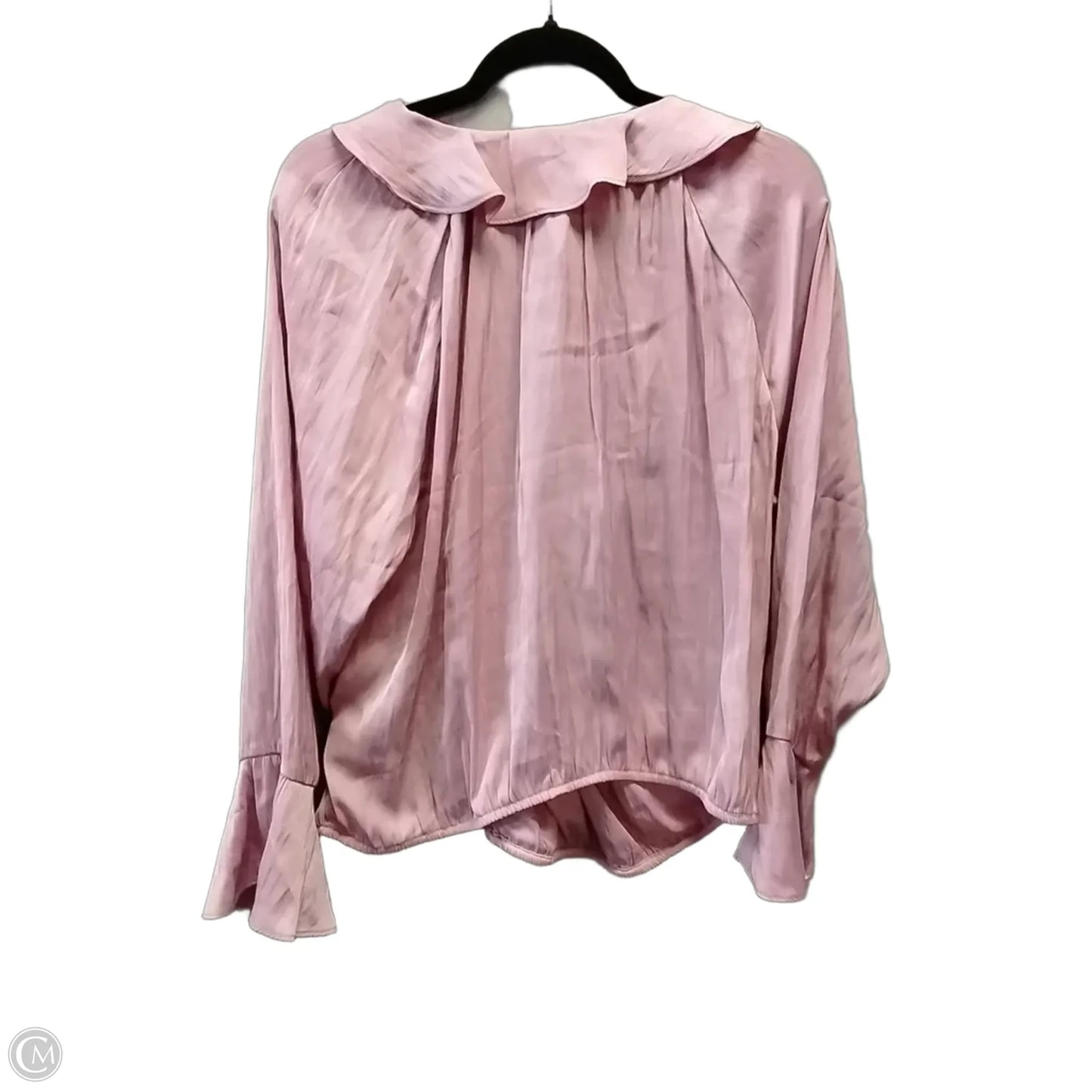 Blouse Long Sleeve By A New Day In Pink, Size: Xxl