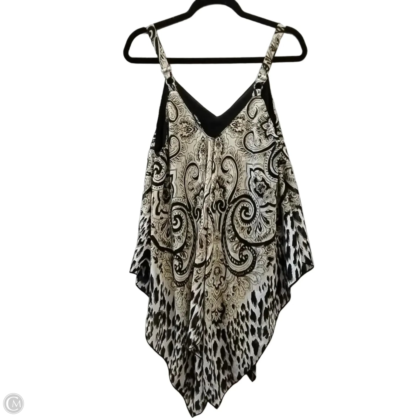 Blouse Sleeveless By Unique Spectrum In Geometric Pattern, Size: 1x