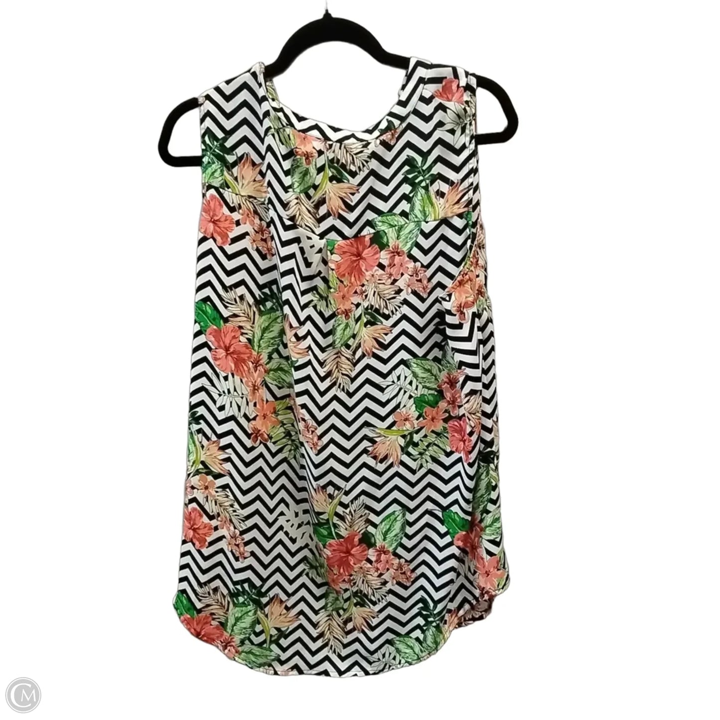 Top Sleeveless By Tacera In Geometric Pattern, Size: 3x