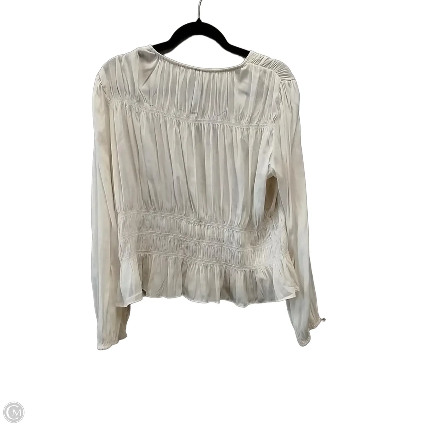 Blouse Long Sleeve By Universal Thread In Cream, Size: Xl