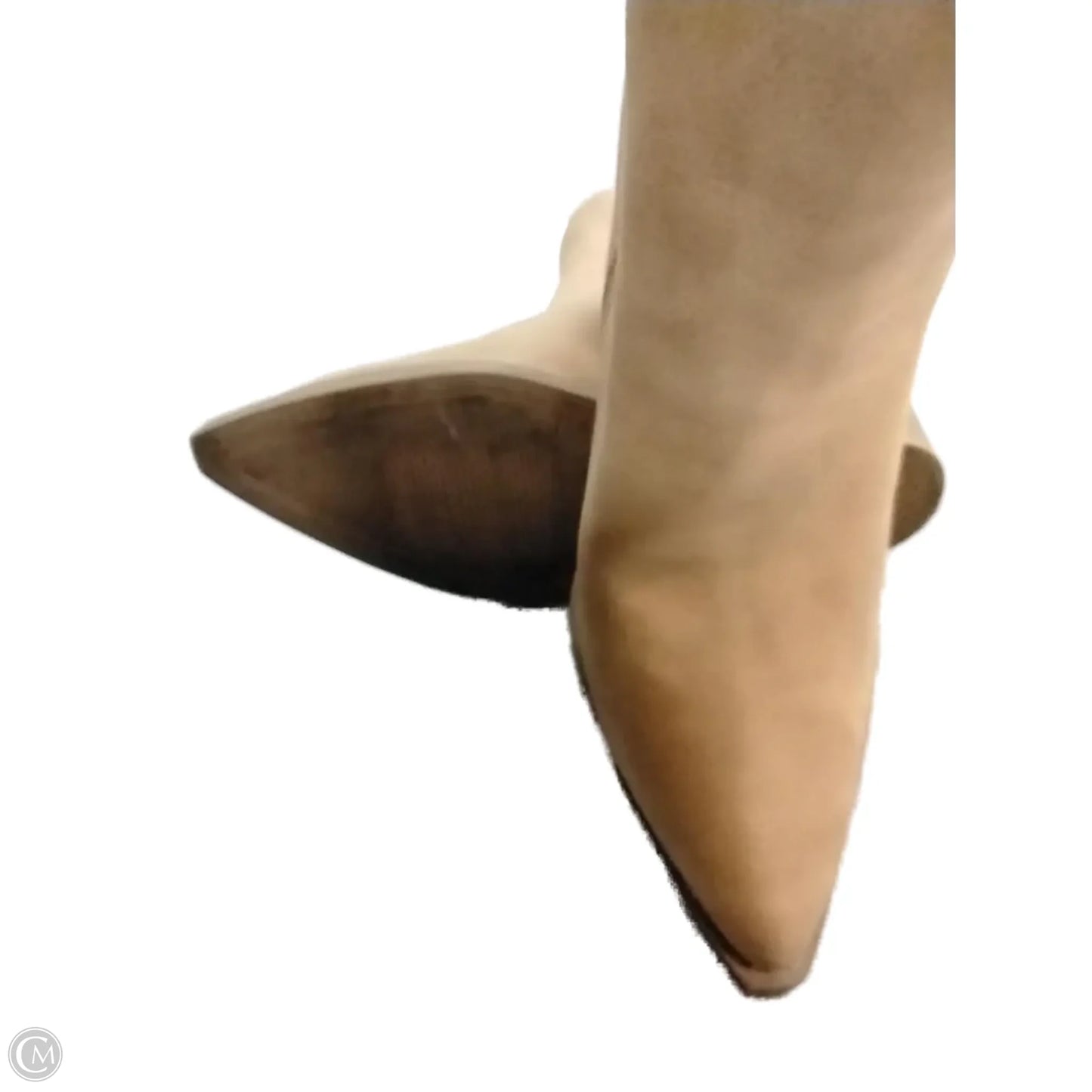 Boots Ankle Heels By Clothes Mentor In Tan, Size: 7.5
