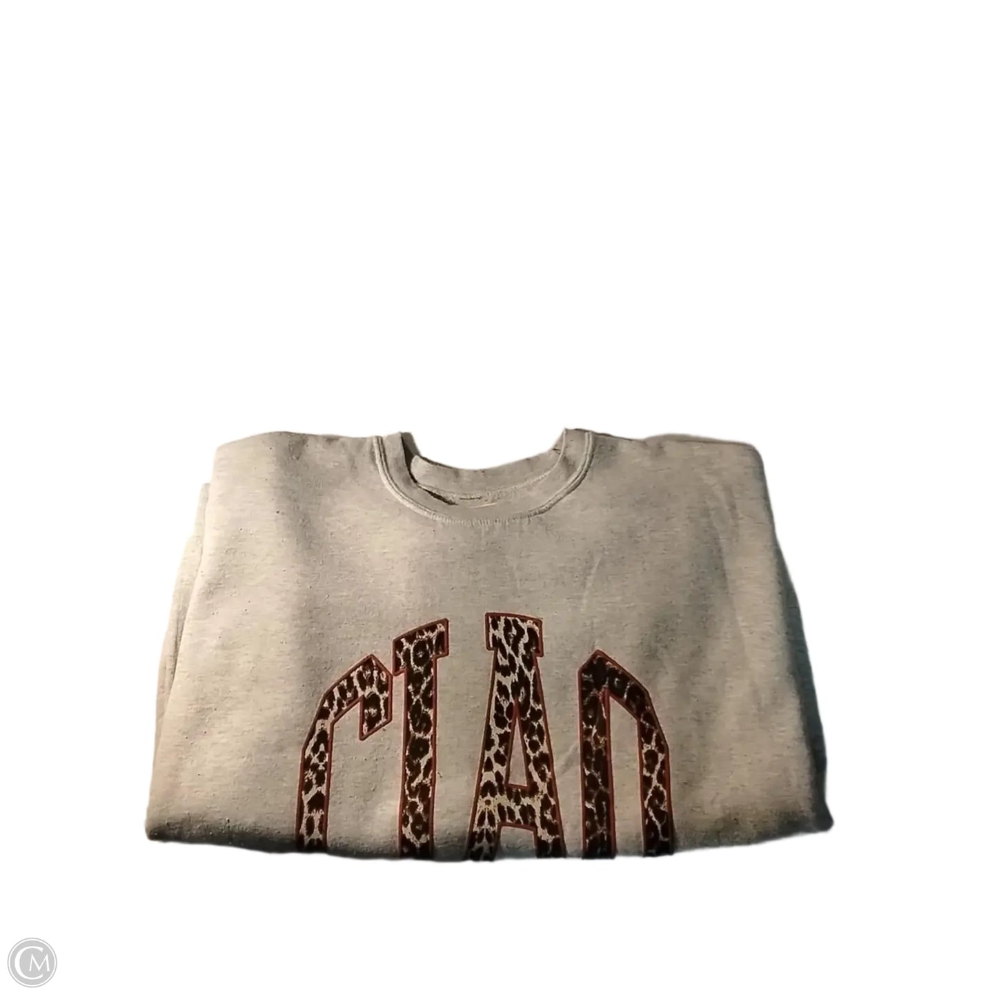 Sweatshirt Crewneck By Anthropologie In Grey, Size: M