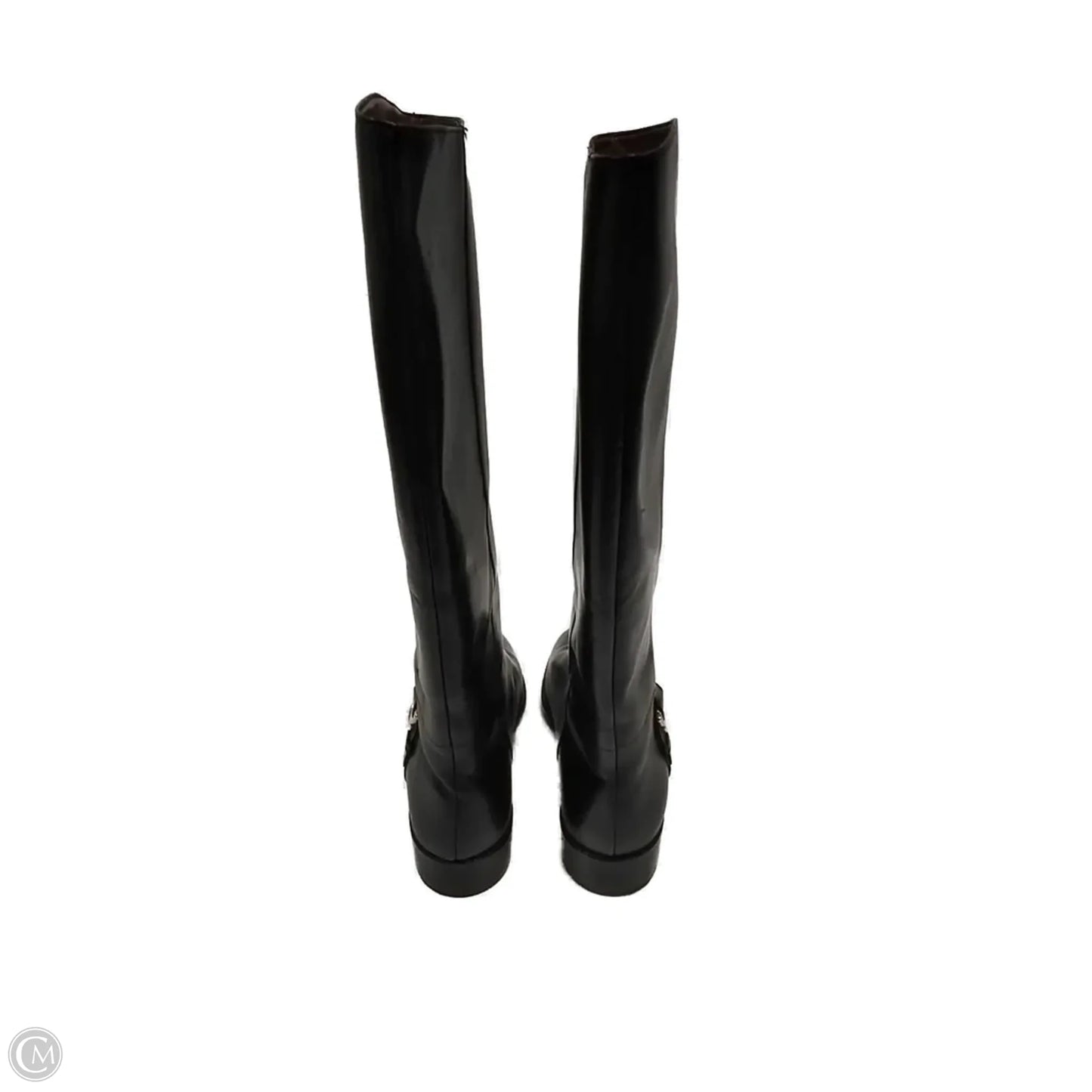 Boots Leather By Etienne Aigner In Black, Size: 6.5