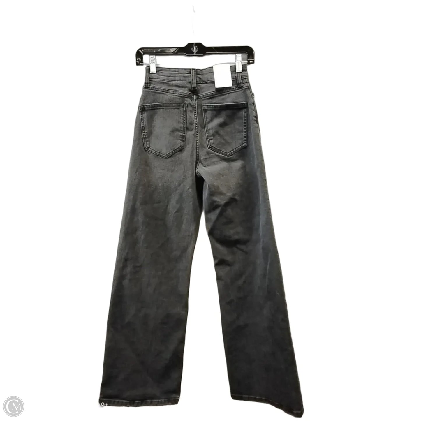 Jeans Wide Leg By Zara In Grey Denim, Size: 2