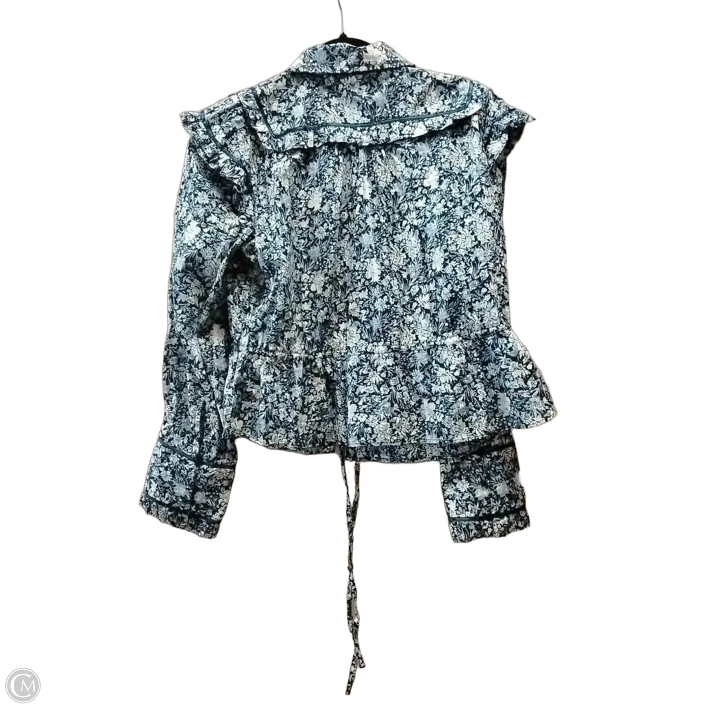Blouse Long Sleeve By Free People In Blue, Size: M