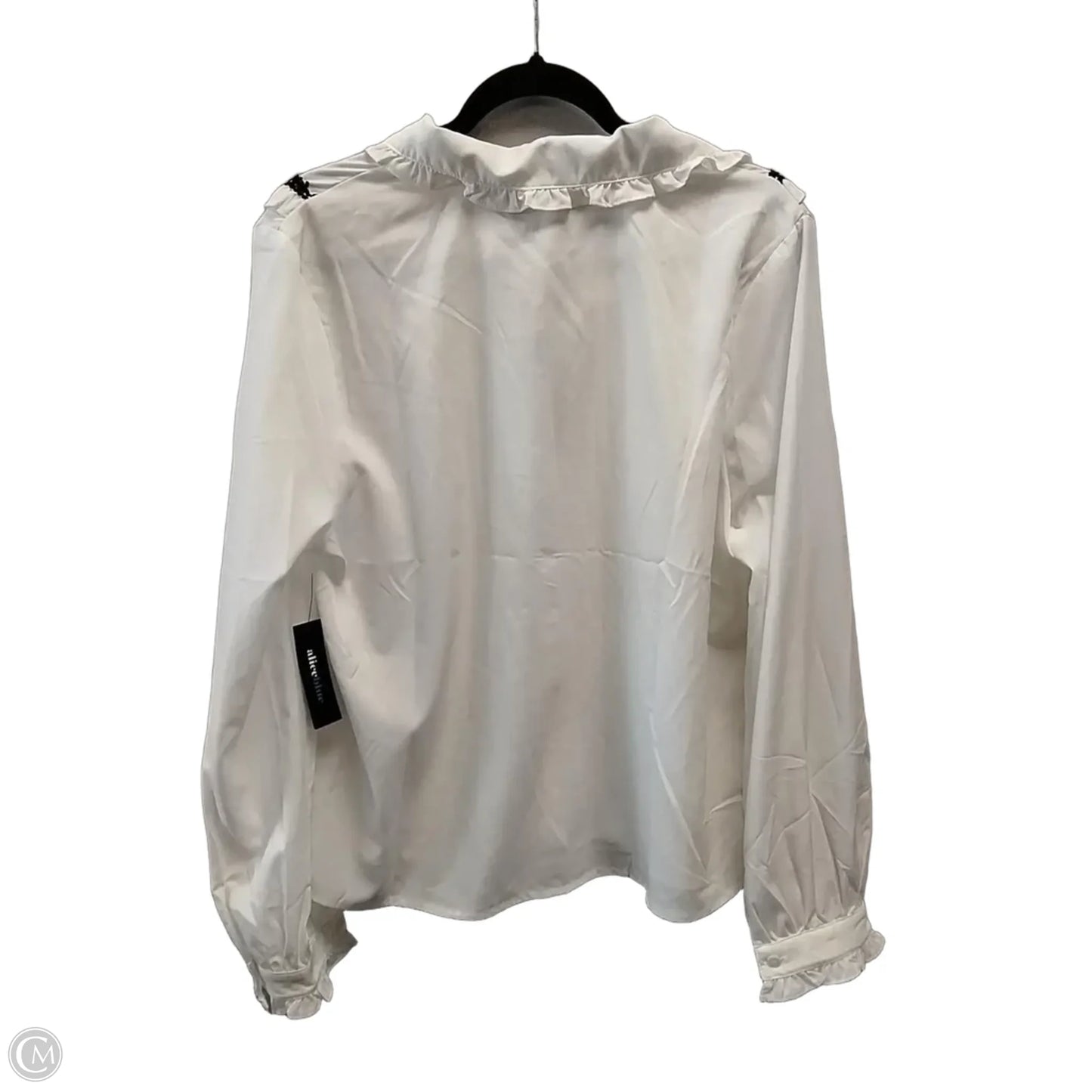 Top Long Sleeve By Alice Blue In White, Size: Xl