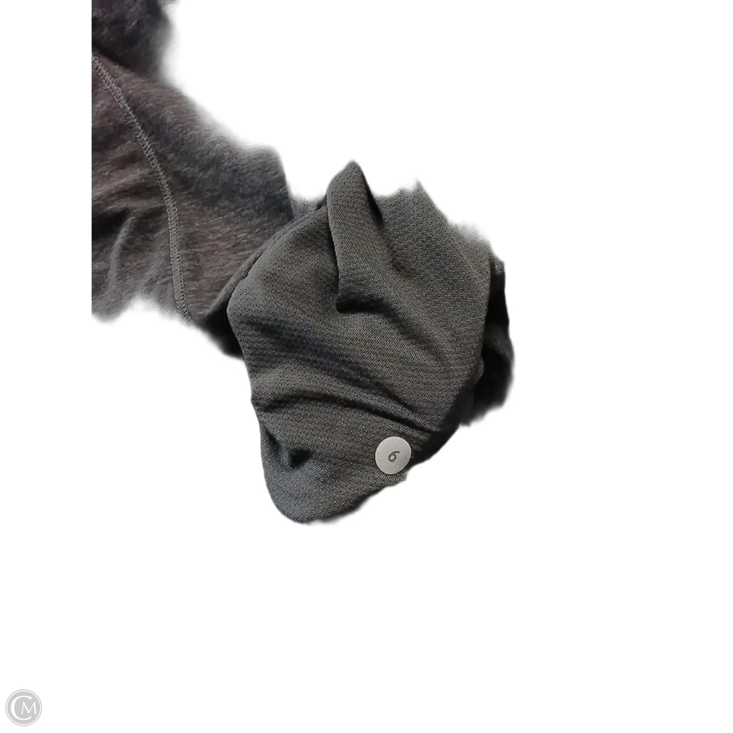 Athletic Top Long Sleeve Collar By Lululemon In Grey, Size: S