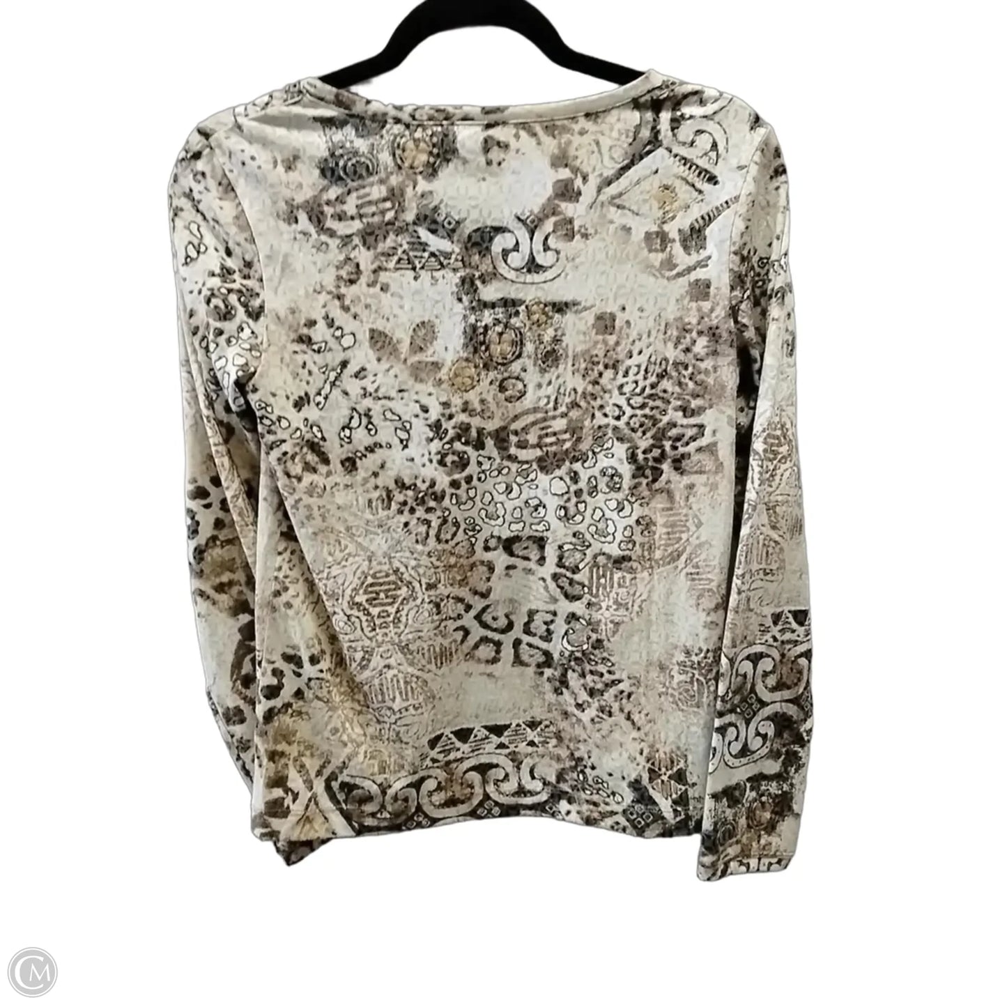 Top Long Sleeve By Chicos In Animal Print, Size: S