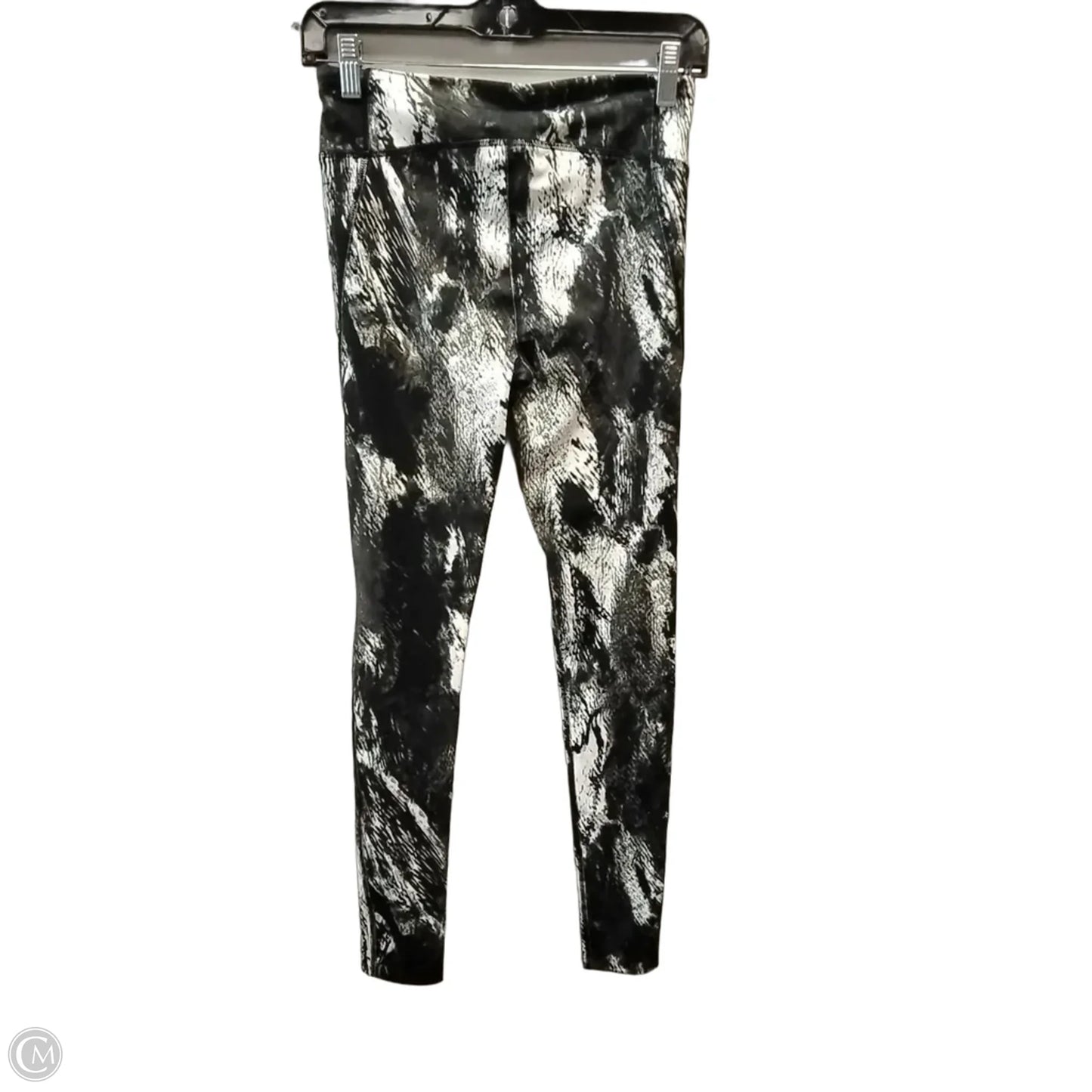 Athletic Leggings By Under Armour In Black & White, Size: S
