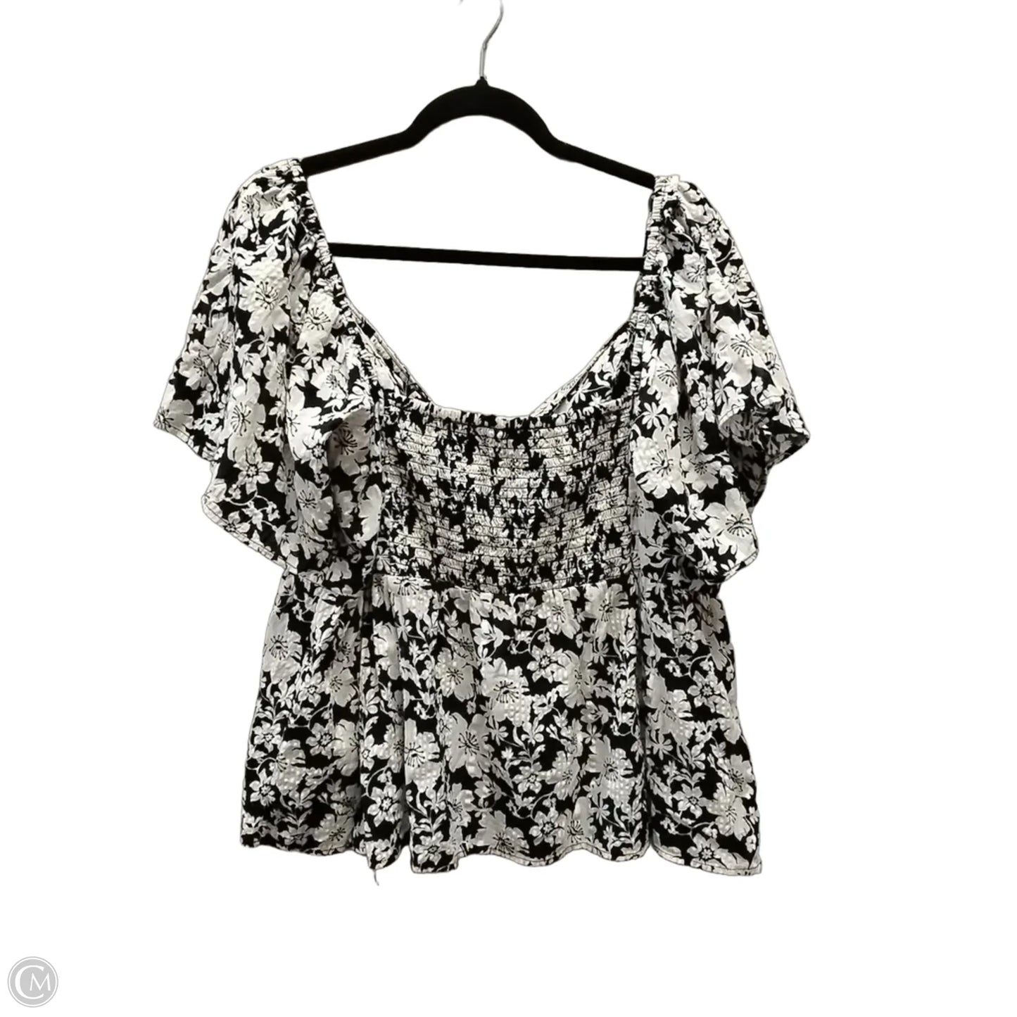 Blouse Short Sleeve By Loft In Floral Print, Size: Xl