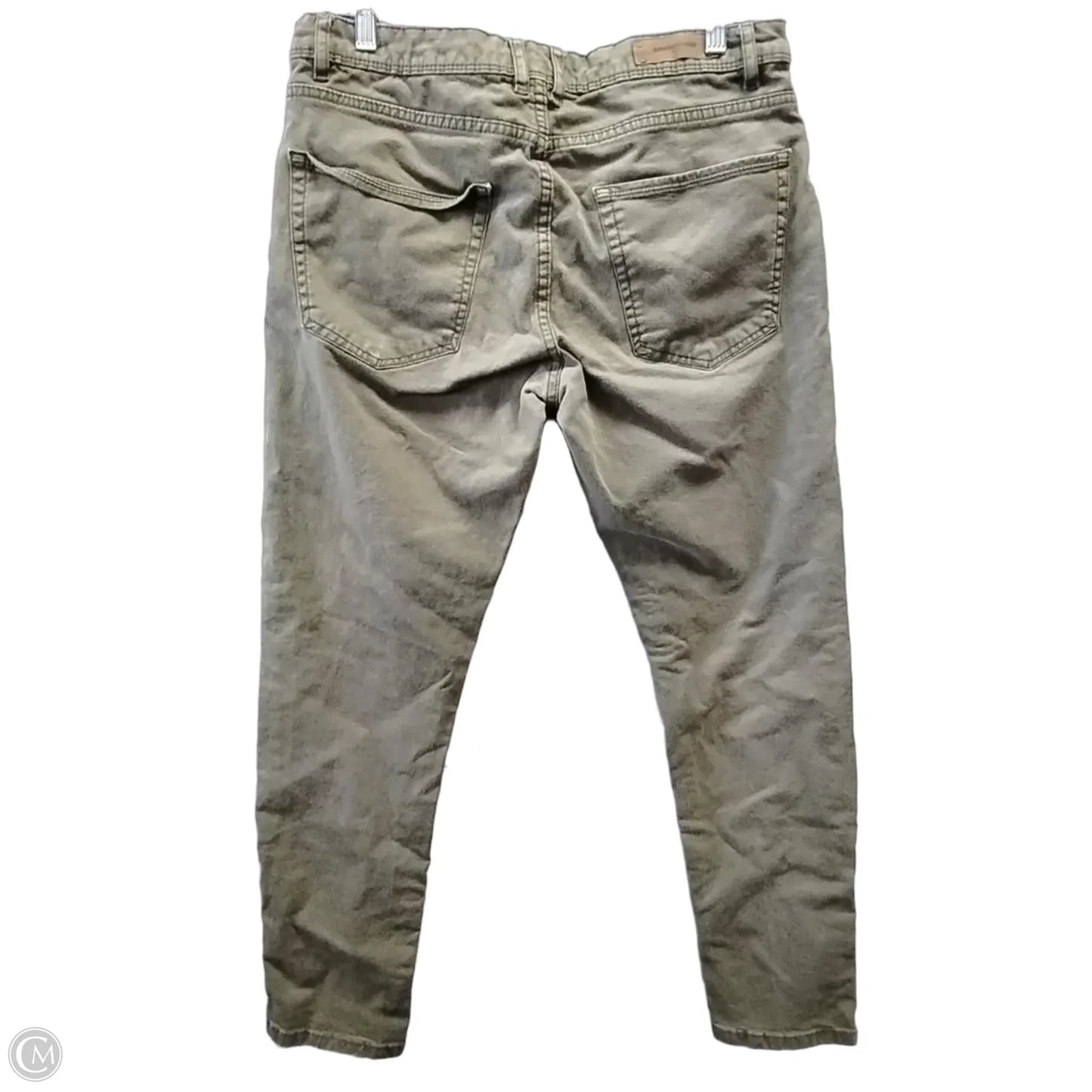Jeans Straight By Zara In Green Denim, Size: 14