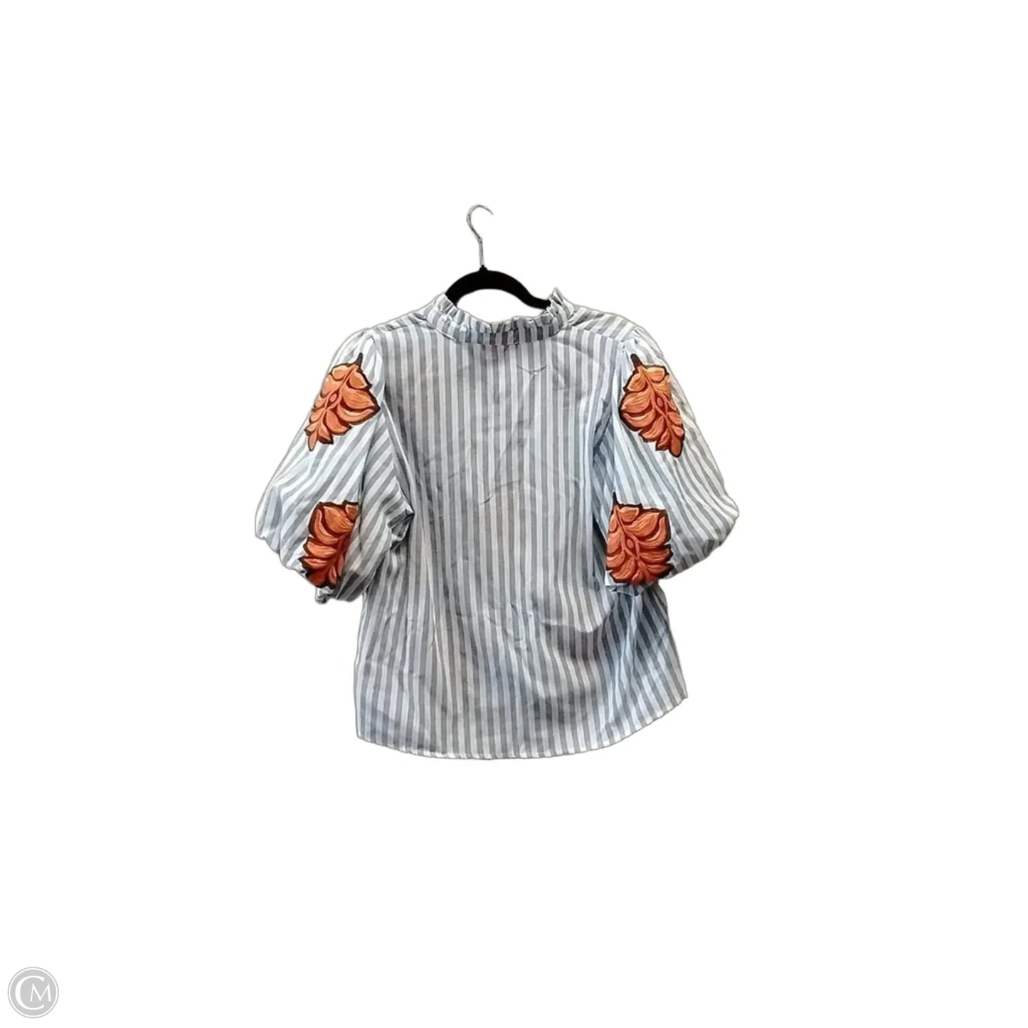 Blouse Short Sleeve By Thml In Striped Pattern, Size: M
