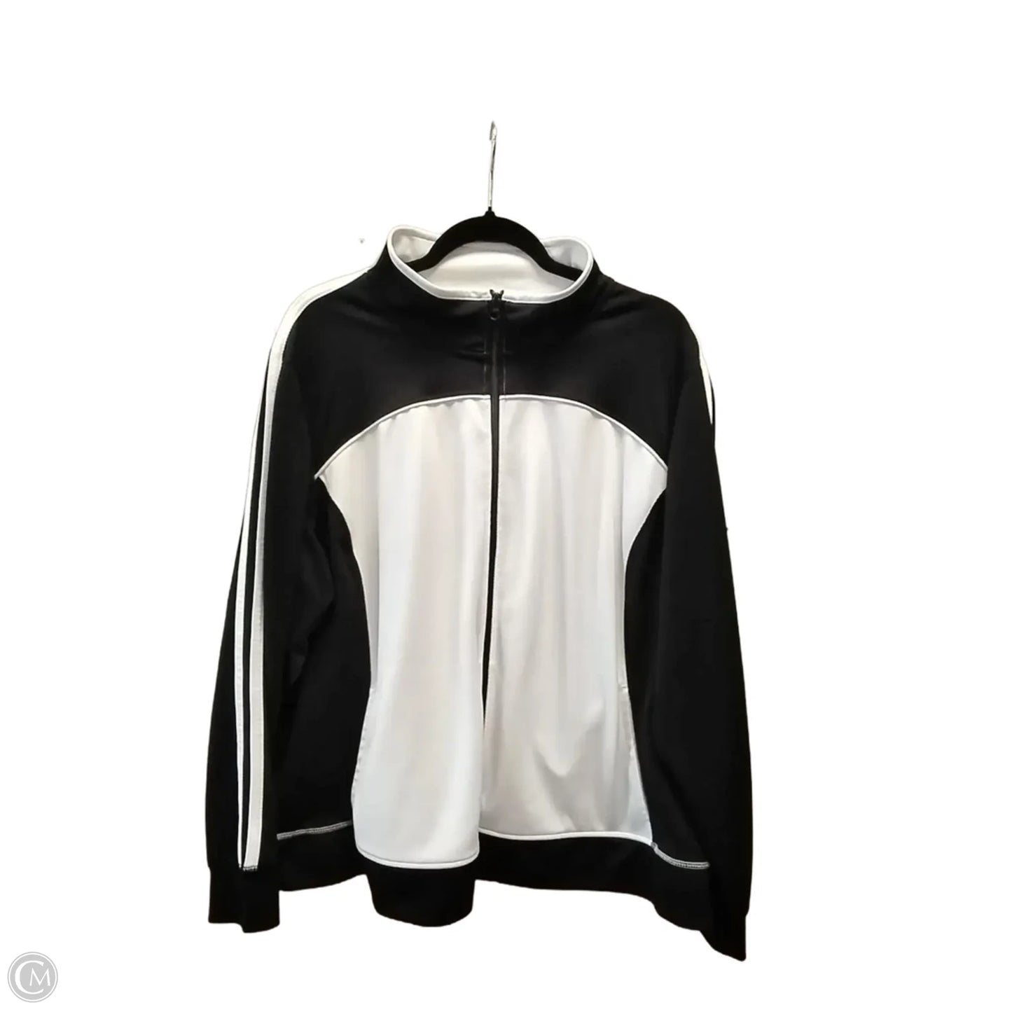 Athletic Jacket By Made For Life In Black & White, Size: 2x