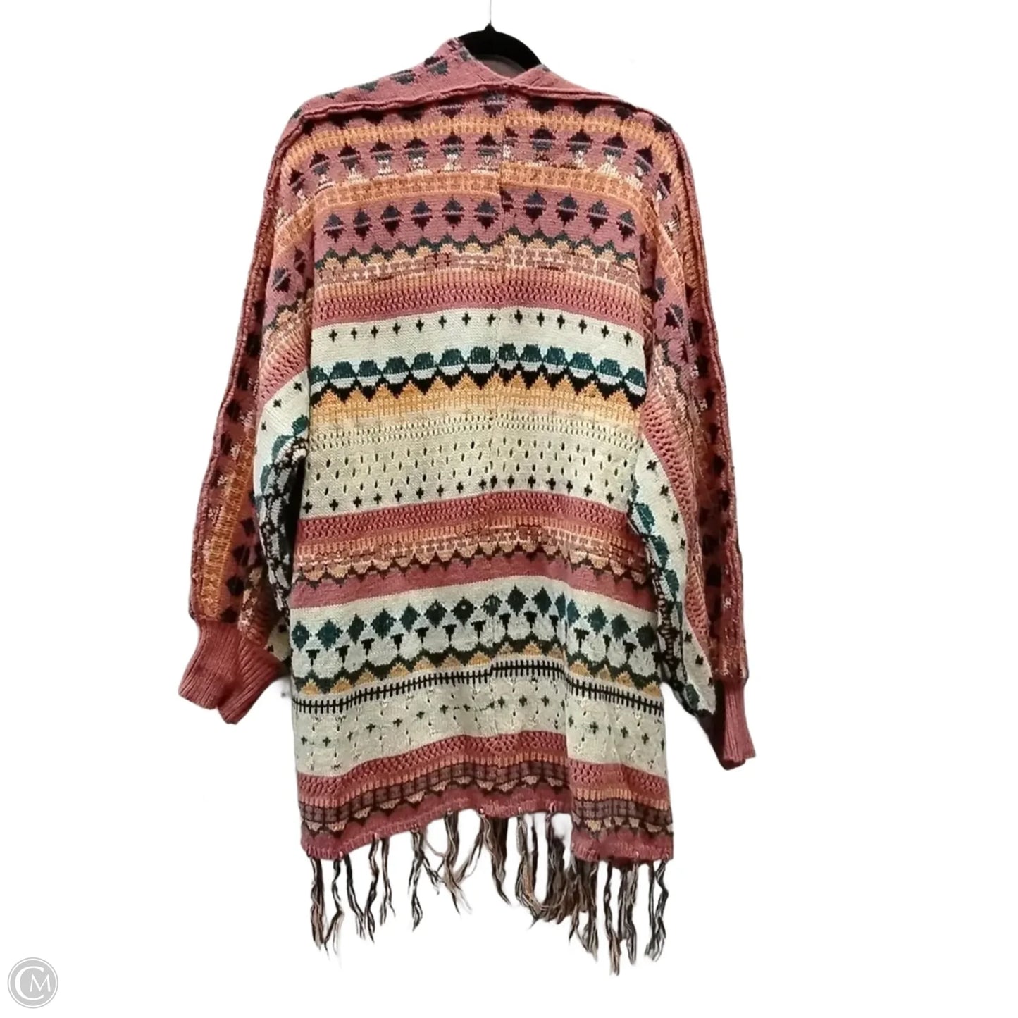 Sweater Cardigan By Easel In Multi-colored, Size: M