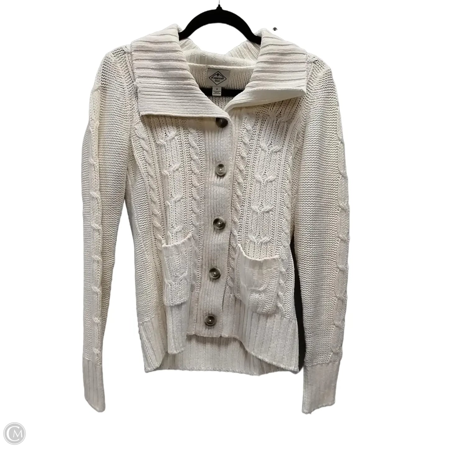 Sweater Cardigan By St Johns Bay In Cream, Size: M