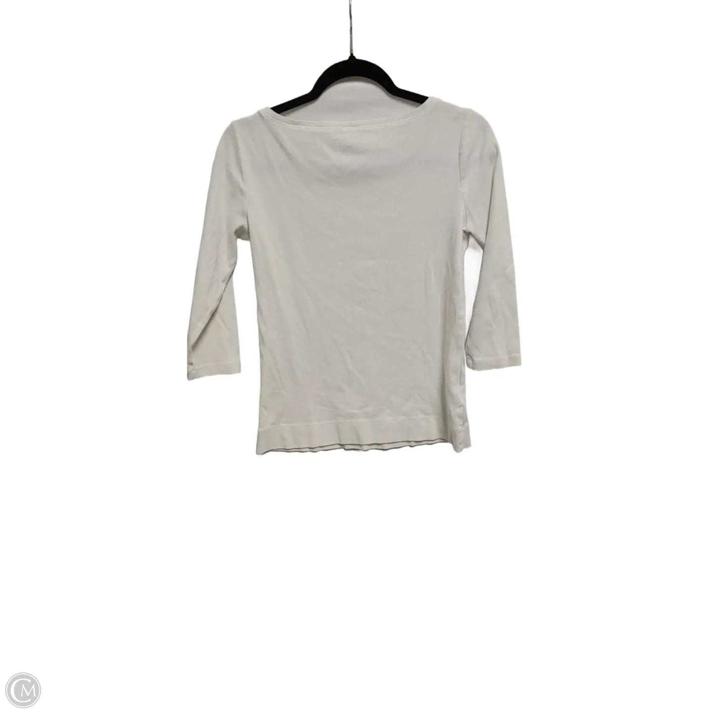Top Long Sleeve By Ann Taylor In White, Size: M