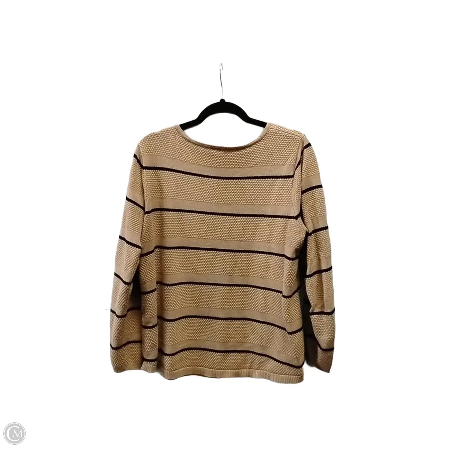 Sweater By Chicos In Striped Pattern, Size: L