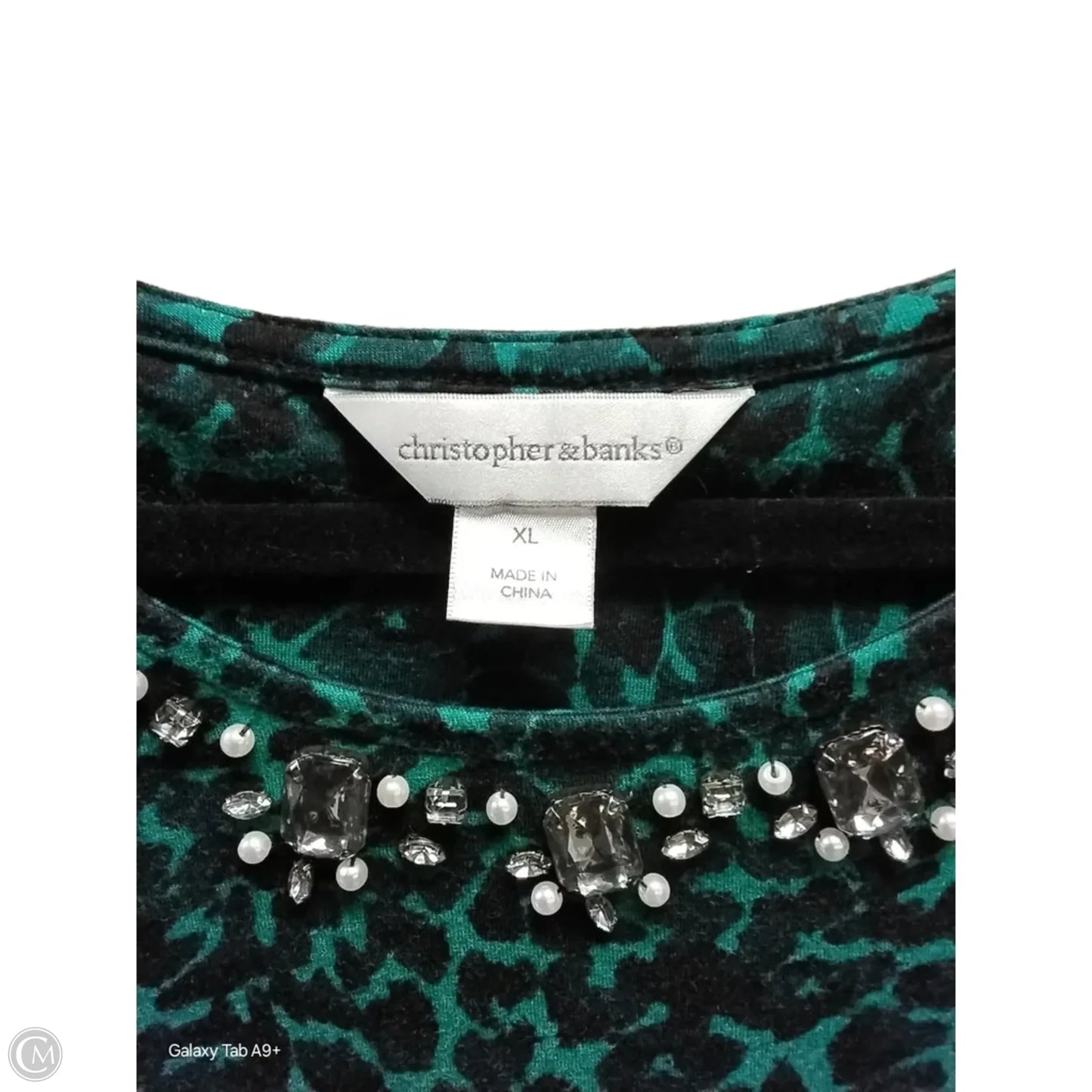 Top Long Sleeve By Christopher And Banks In Green, Size: Xl