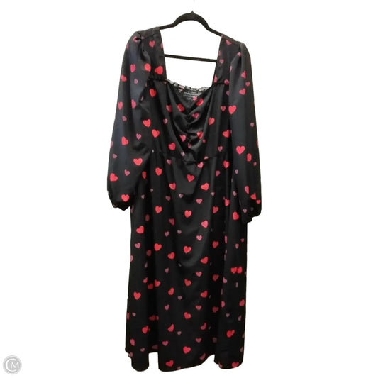 Dress Casual Maxi By Clothes Mentor In Black & Red, Size: 3x