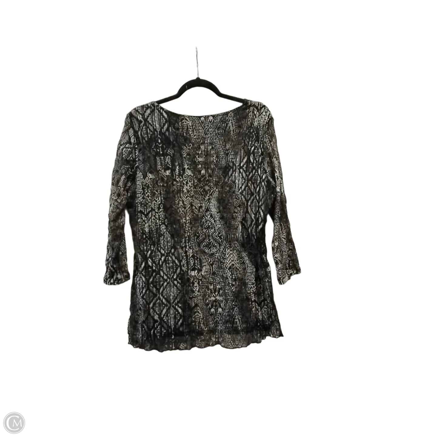 Top Long Sleeve By Coldwater Creek In Snakeskin Print, Size: Xl
