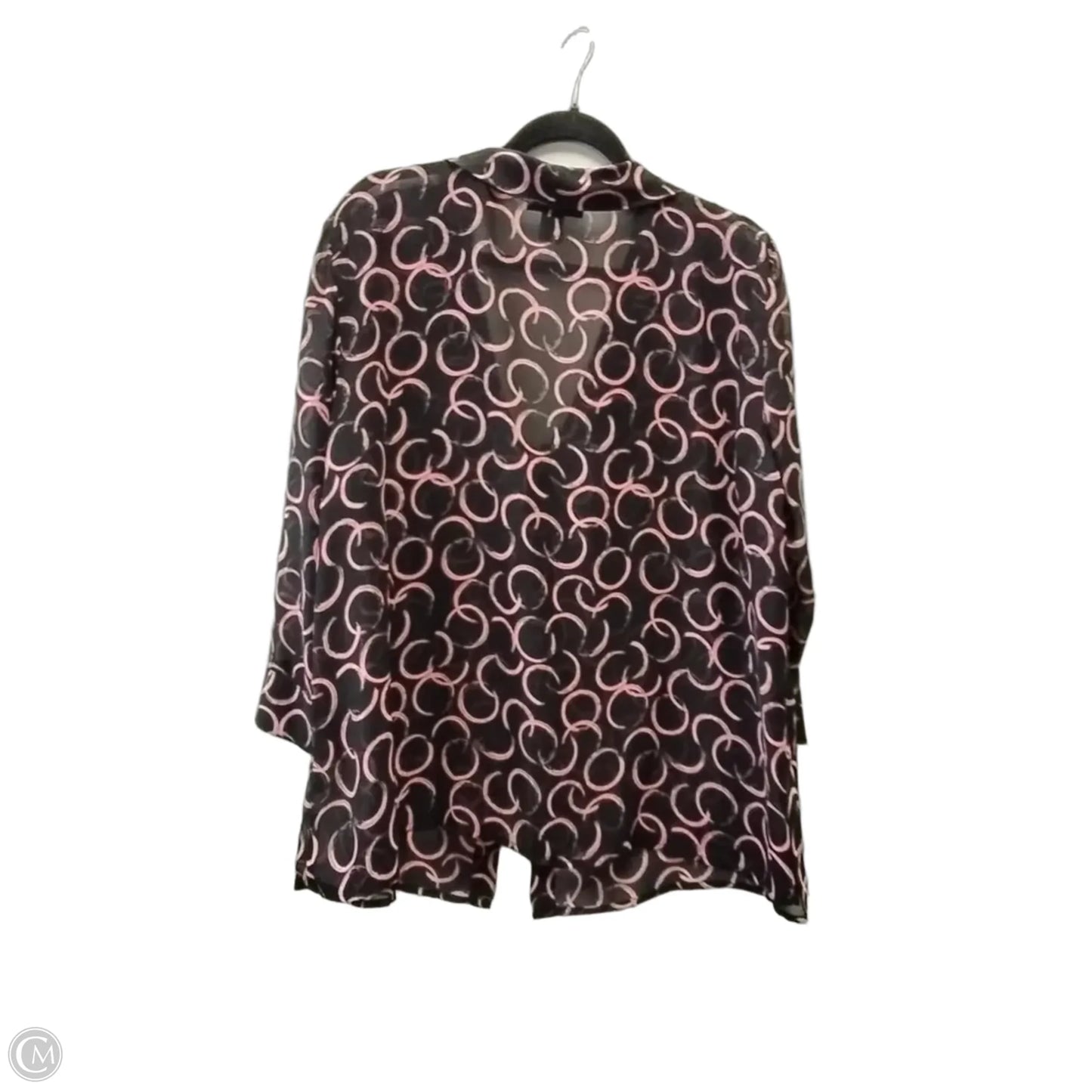 Top Long Sleeve By Style And Co Collection Women In Black & Pink, Size: 22