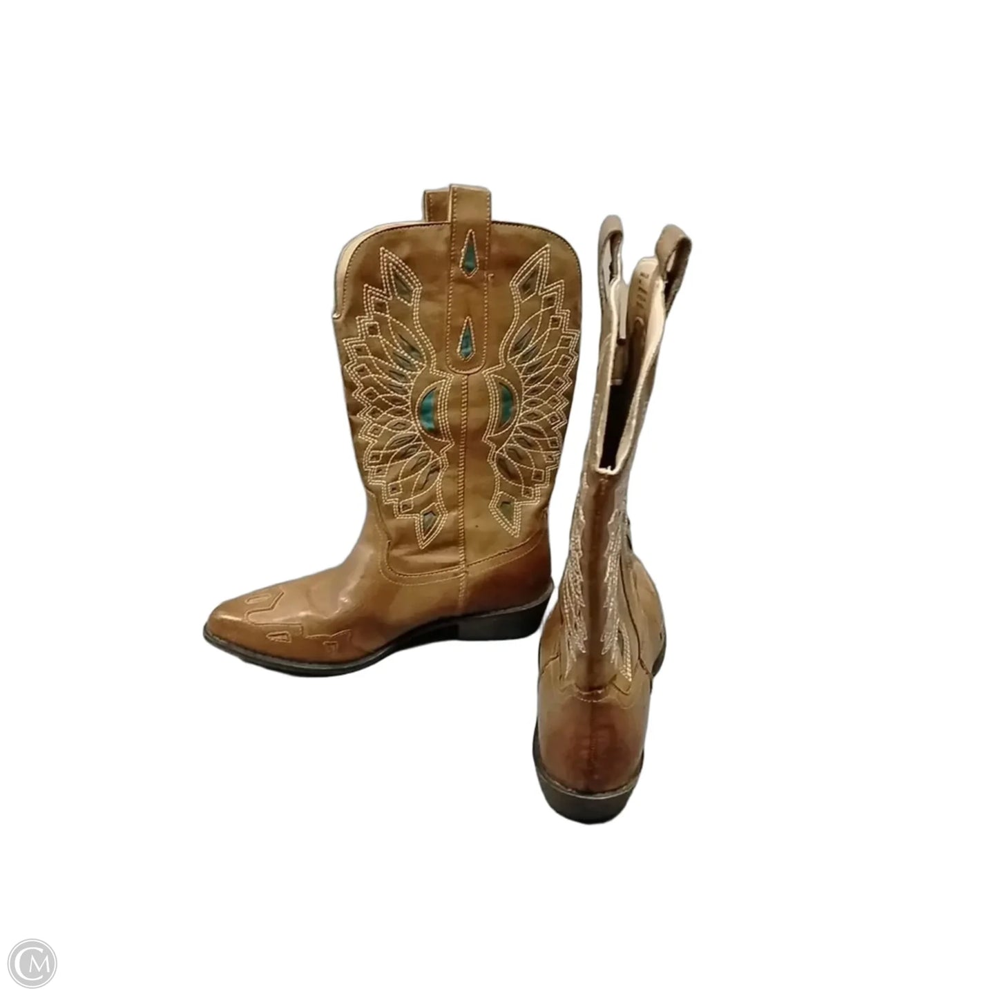 Boots Western By Cme In Snakeskin Print, Size: 10.5