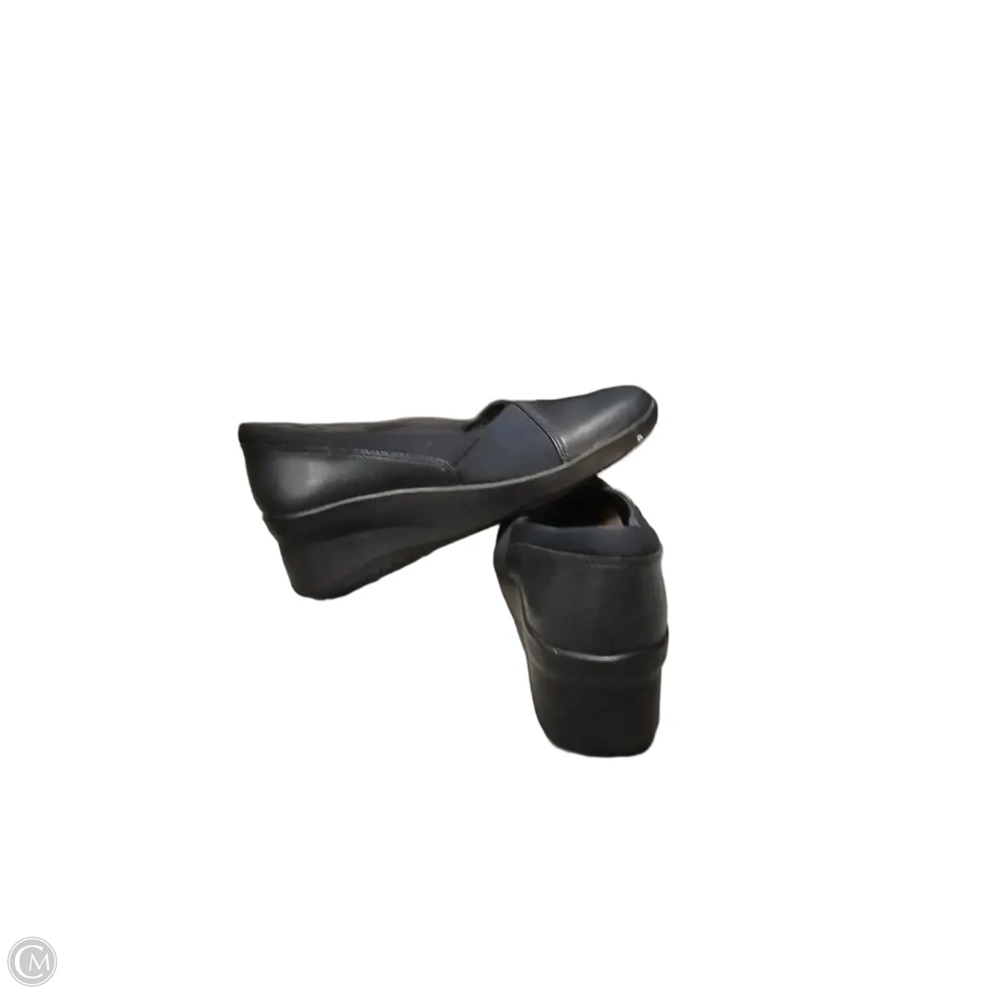 Shoes Heels Wedge By Clarks In Black, Size: 6
