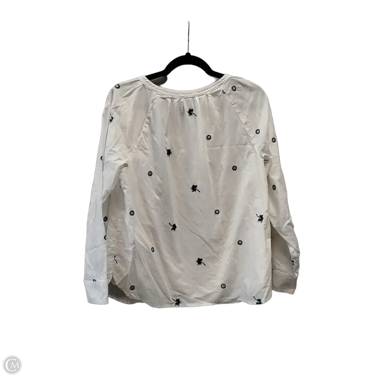 Top Long Sleeve By Talbots In White, Size: Mp