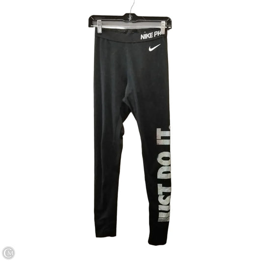 Athletic Leggings By Nike In Black & White, Size: S