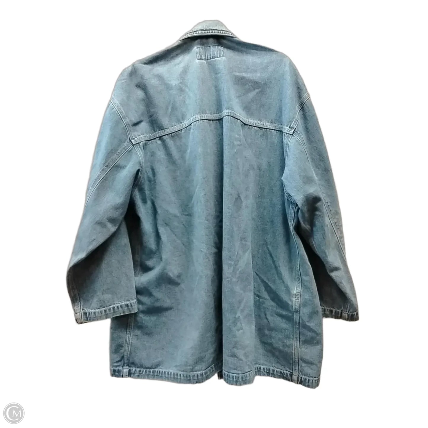 Jacket Denim By Eddie Bauer In Blue Denim, Size: L