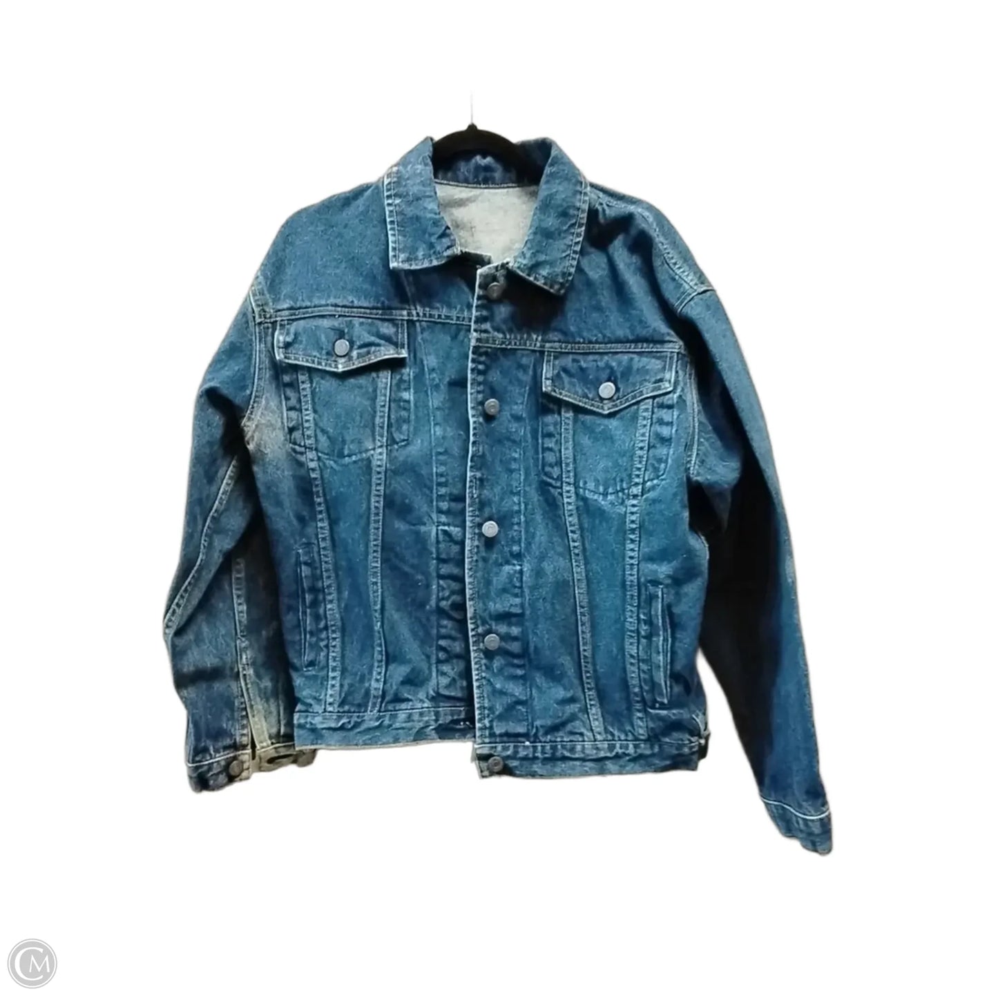 Jacket Denim By Clothes Mentor In Blue, Size: L