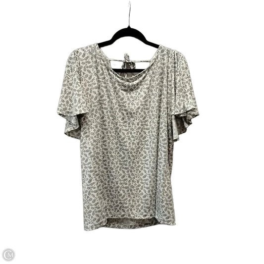 Blouse Short Sleeve By Ann Taylor In Floral Print, Size: Xl