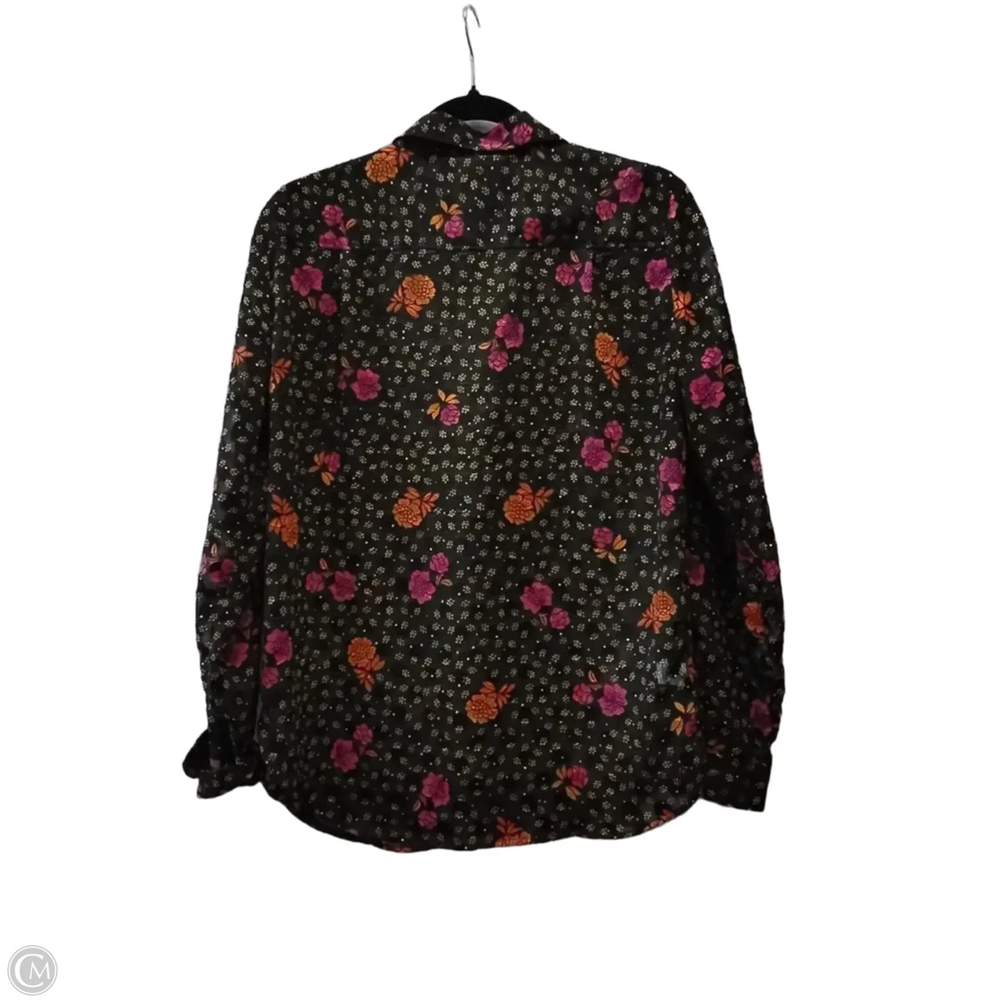 Blouse Long Sleeve By Loft In Floral Print, Size: S