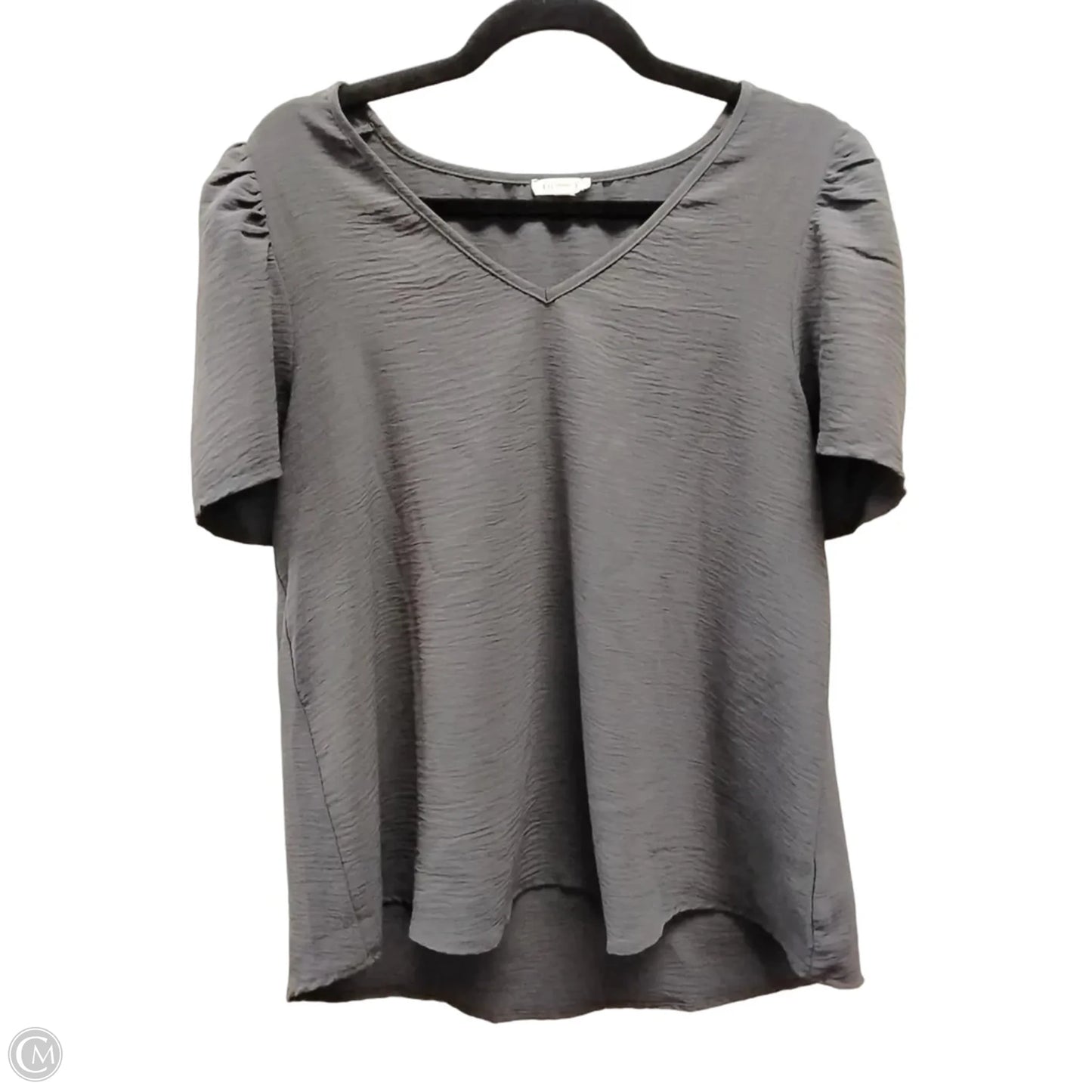 Blouse Short Sleeve By Jodifl In Grey, Size: S