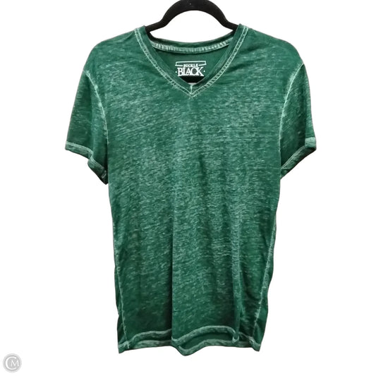 Top Short Sleeve By Buckle Black In Green, Size: S