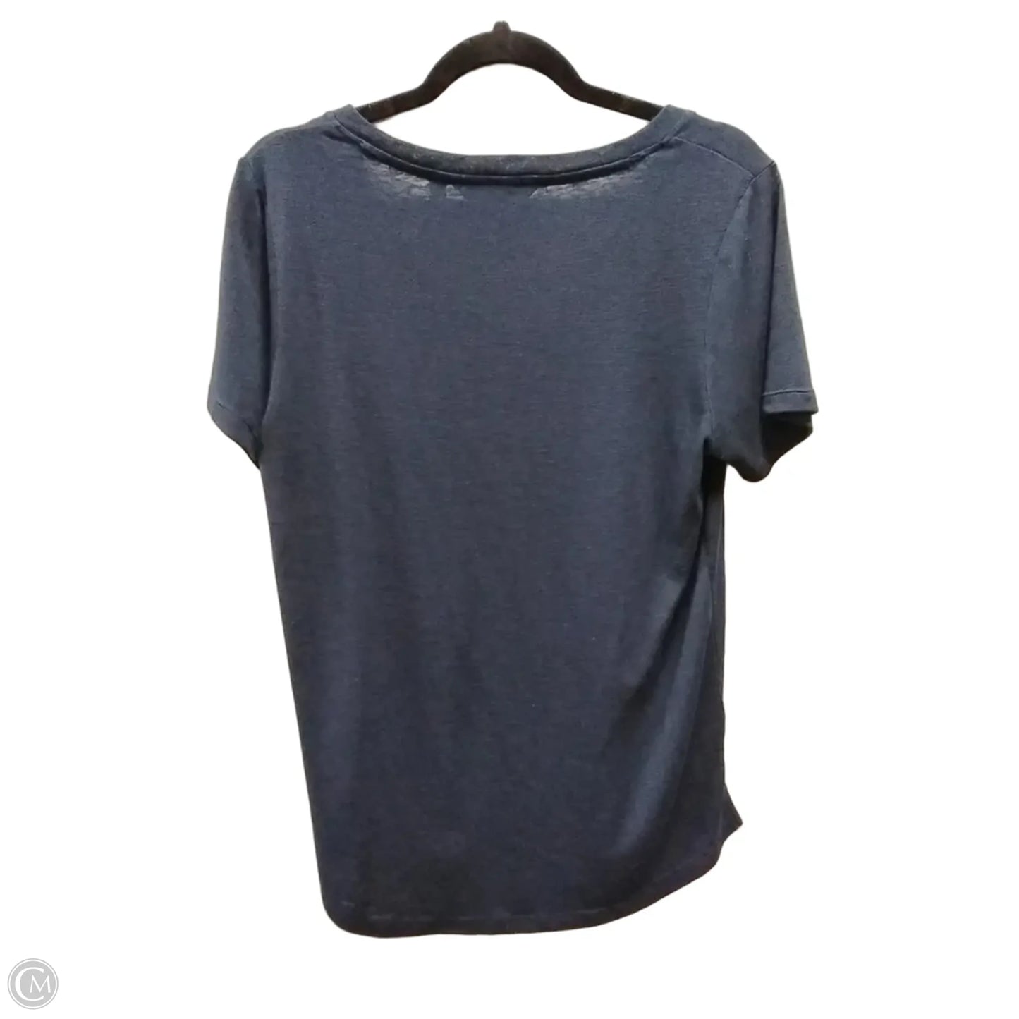 Top Short Sleeve By Athleta In Navy, Size: M