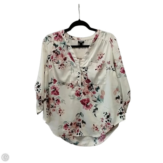 Blouse Long Sleeve By Torrid In Floral Print, Size: L