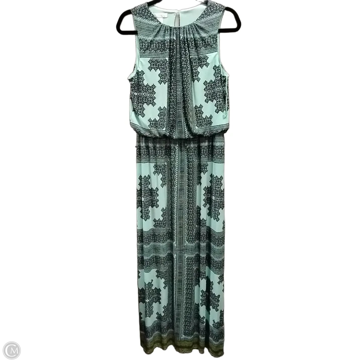 Dress Casual Maxi By London Times In Black & Blue, Size: 8