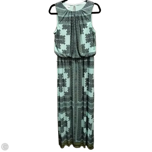 Dress Casual Maxi By London Times In Black & Blue, Size: 8