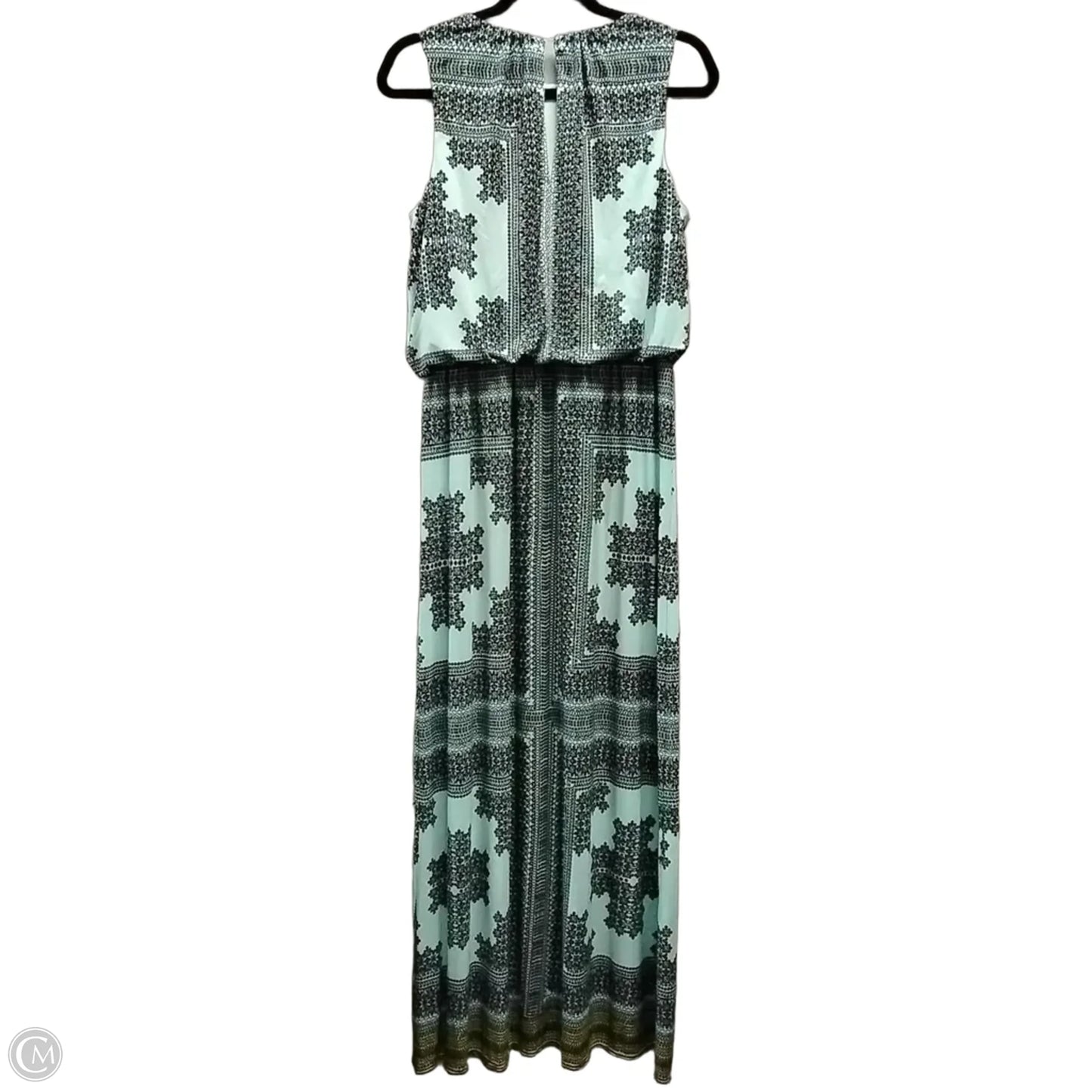 Dress Casual Maxi By London Times In Black & Blue, Size: 8