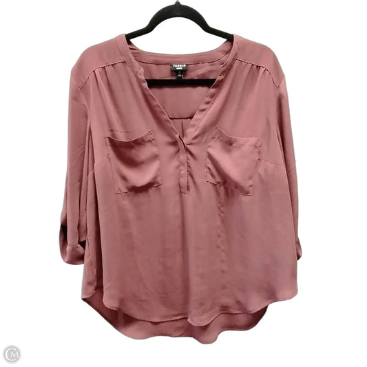 Blouse 3/4 Sleeve By Torrid In Purple, Size: M