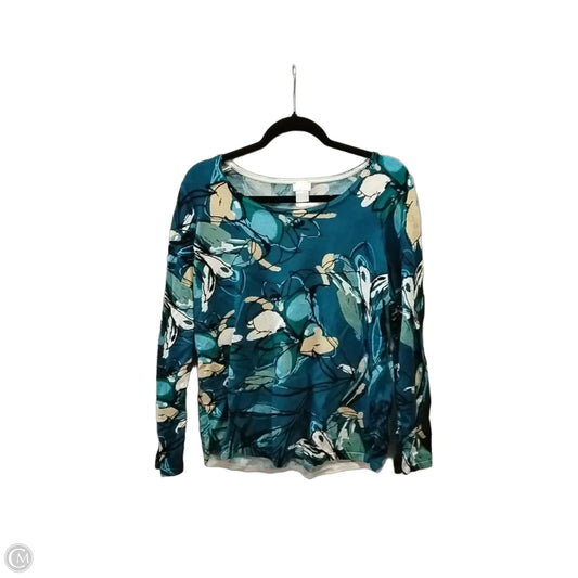 Sweater By Chicos In Blue, Size: M