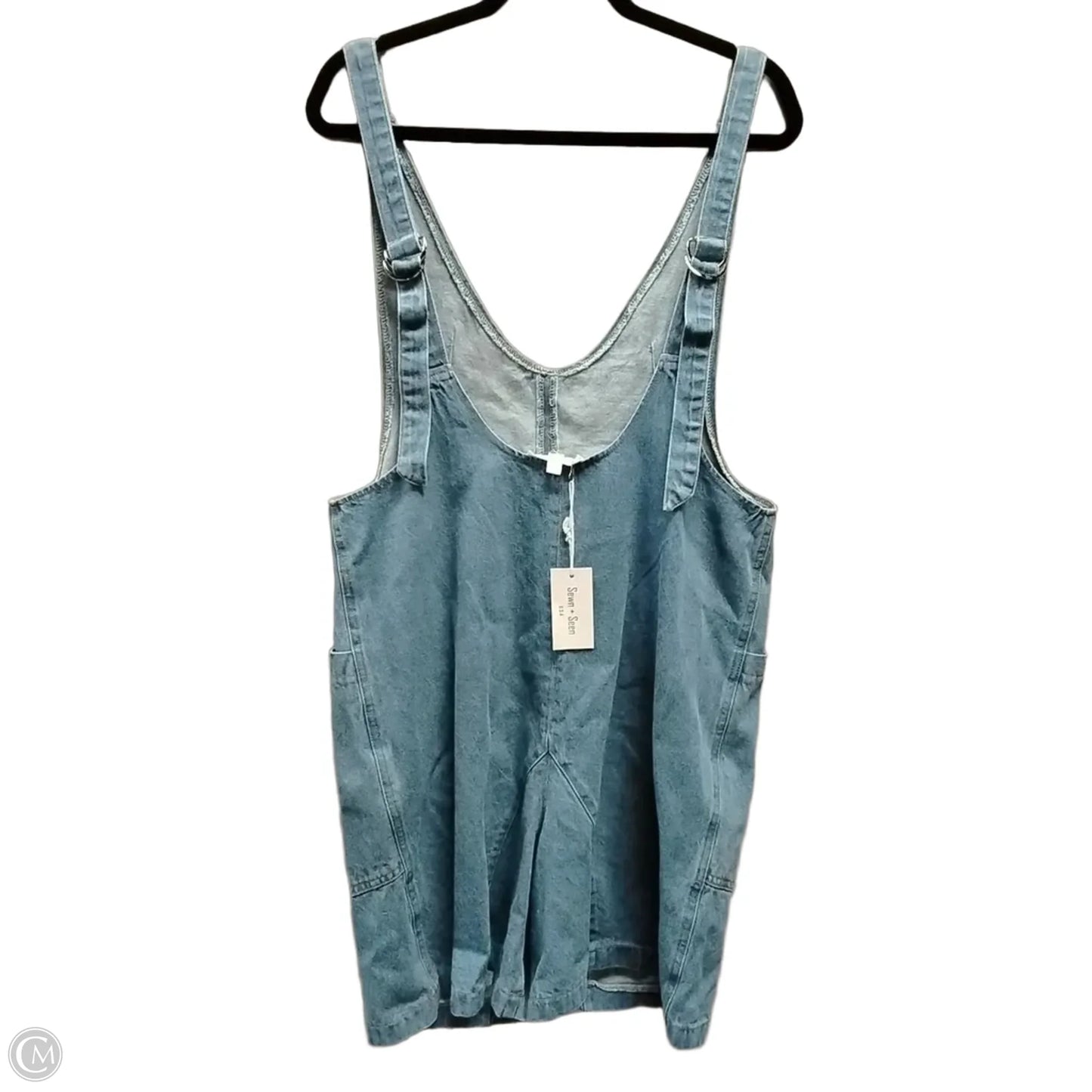 Shortalls By Clothes Mentor In Blue, Size: M