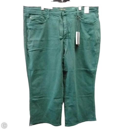 Jeans Wide Leg By Judy Blue In Green Denim, Size: 3x