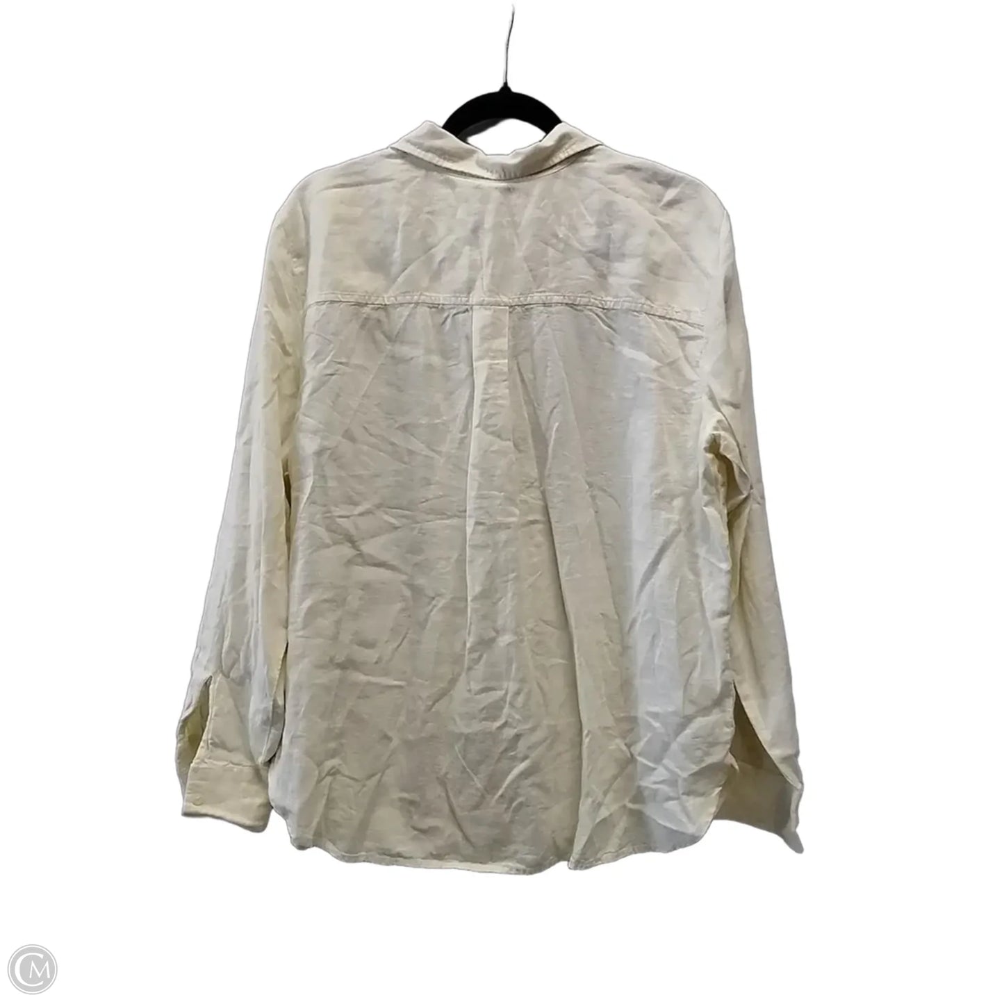 Top 3/4 Sleeve By Loft In Yellow, Size: L