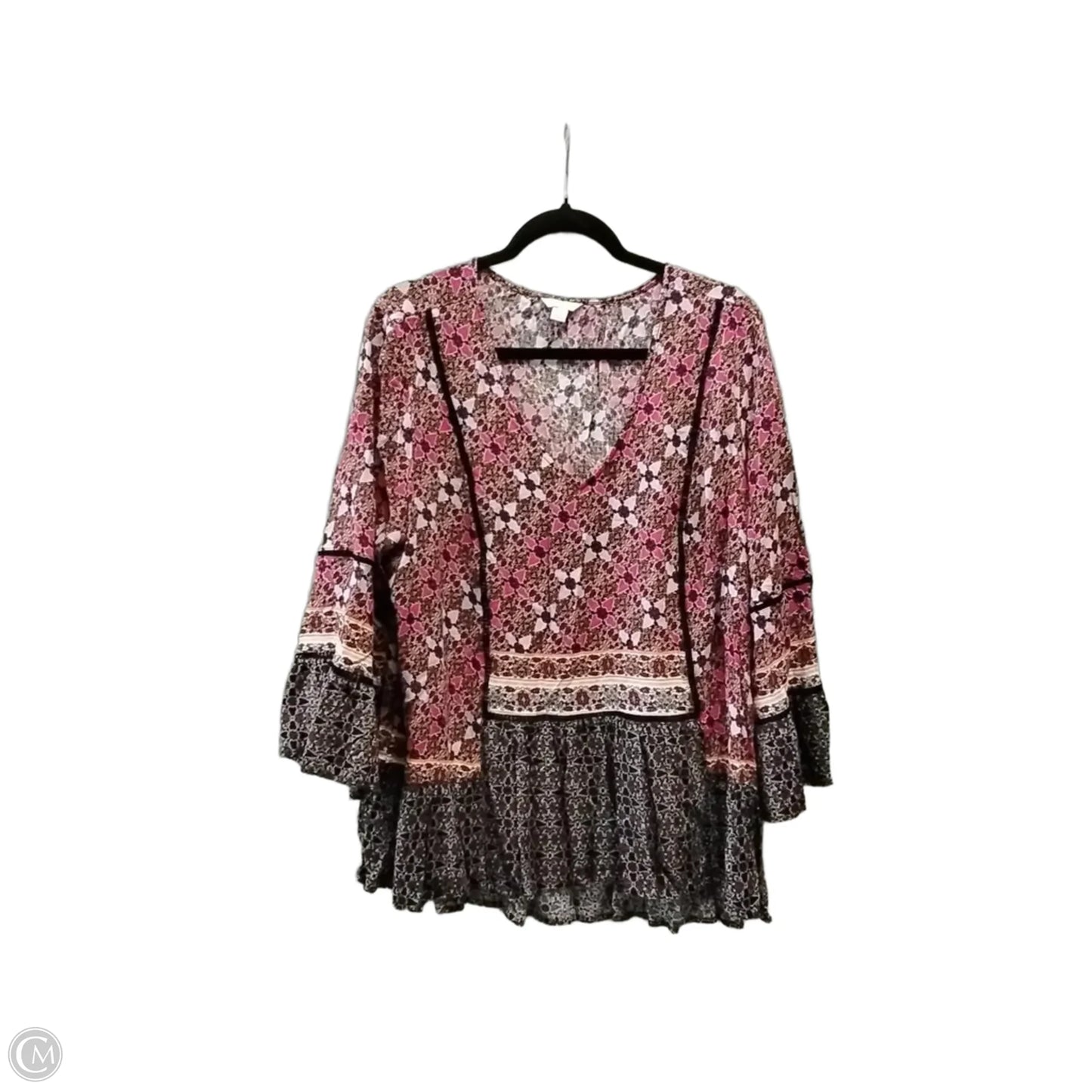 Blouse Sleeveless By Cato In Geometric Pattern, Size: 3x
