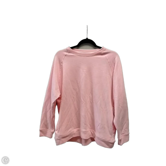 Sweatshirt Crewneck By Mono B In Peach, Size: L