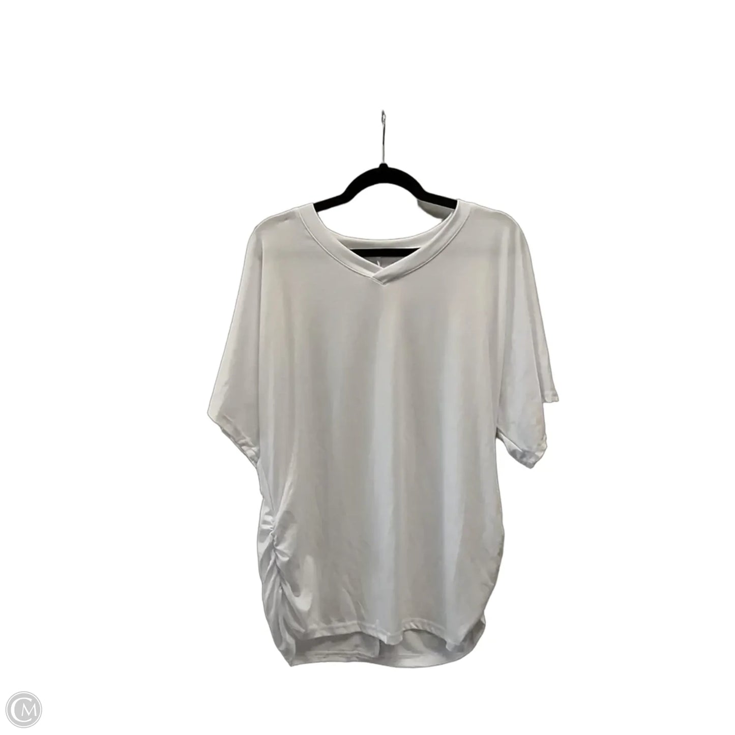 Top Short Sleeve Basic By Clothes Mentor In White, Size: L