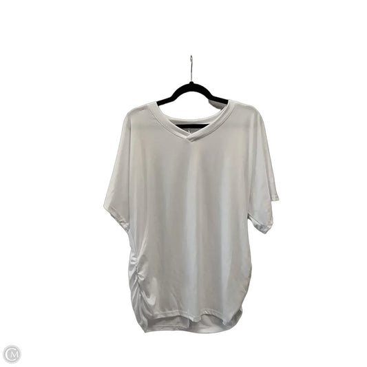 Top Short Sleeve Basic By Clothes Mentor In White, Size: L