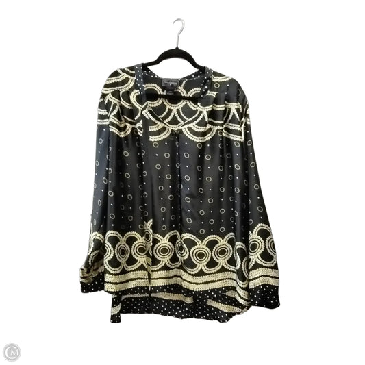 Blouse Long Sleeve By Investments In Geometric Pattern, Size: 3x